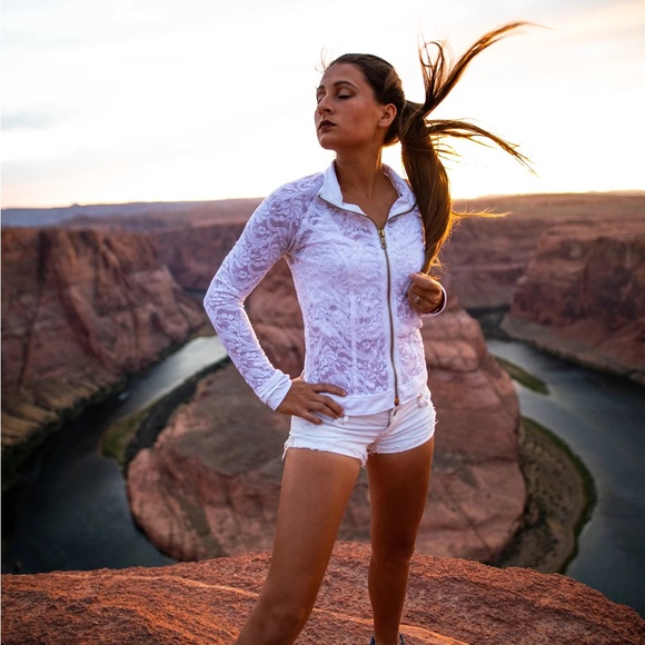 Gemmeo Sport Jackets & Blazers - Gemmeo Lace Jacket White
